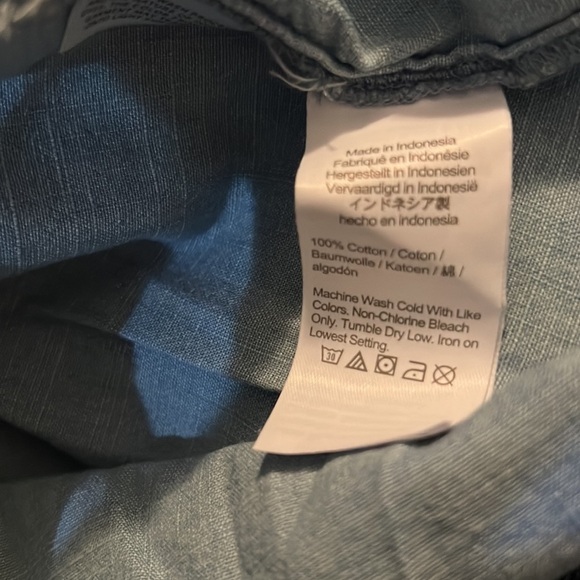 J Crew Chambray button-front tank top with ruffle straps - Picture 8 of 8